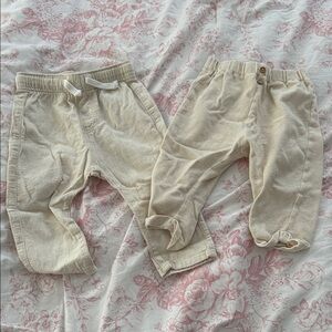 H&M Cream Bottoms Set